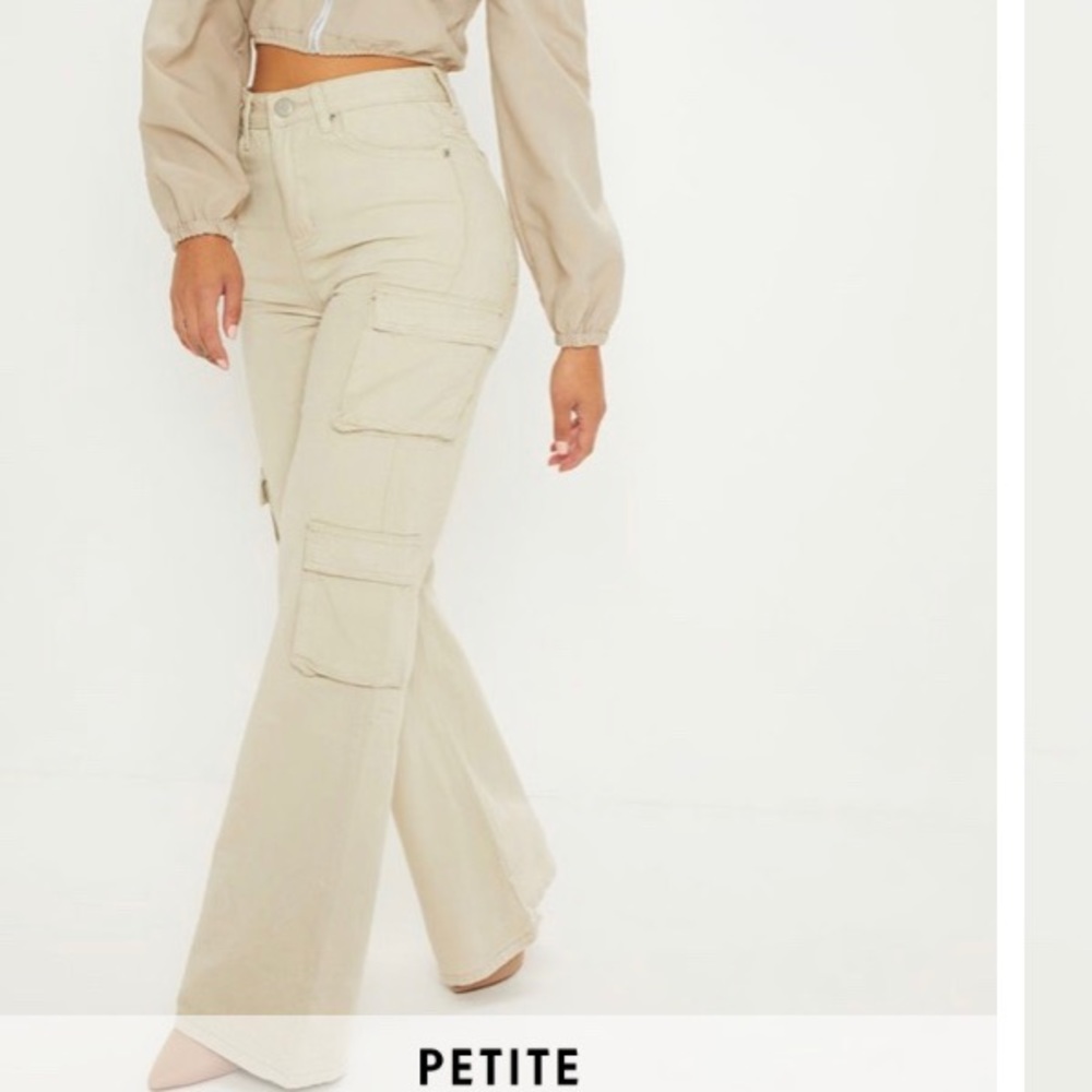 🦋NEW PLT WIDE LEG CARGO POCKET JEANS